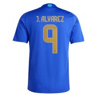 Camisa de Futebol Argentina Julian Alvarez #9 Equipamento Secundário Copa America 2024 Manga Curta